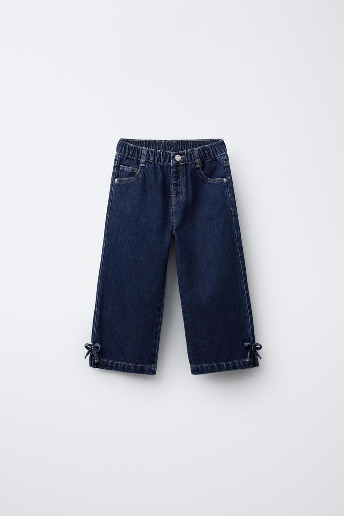 Джинси кюлоти з декором у вигляді бантиків