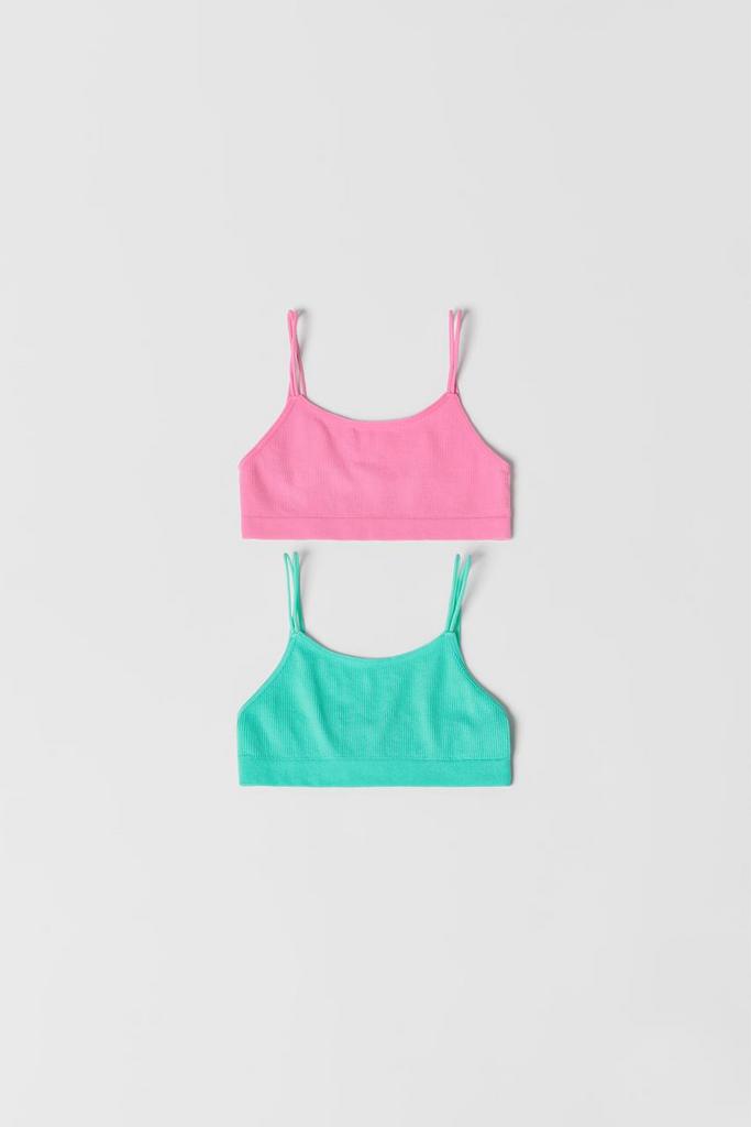 Комплект топів на тонких бретелях у рубчик