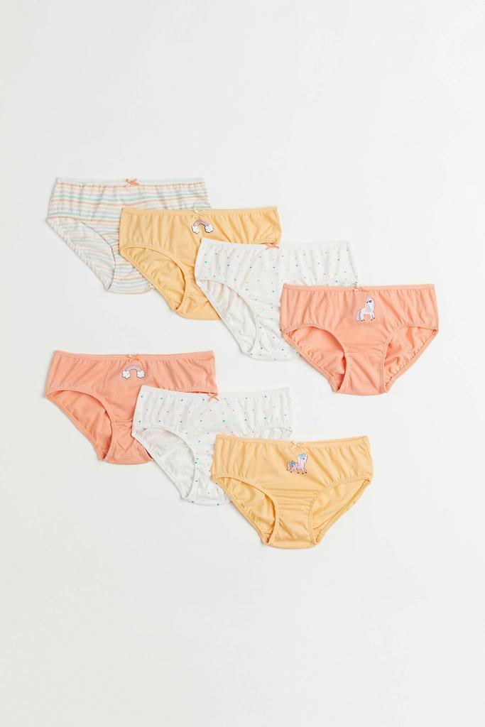 Комплект бавовняних трусиків 7шт Кольорові з принтом