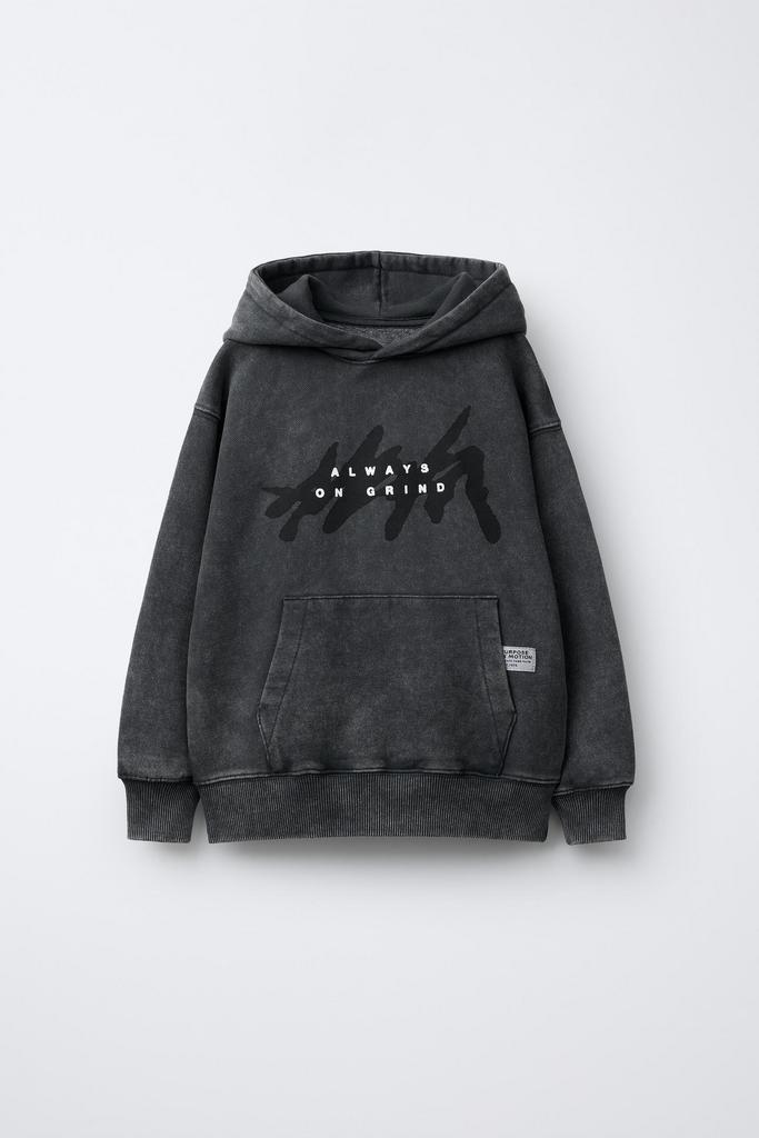 Худі з принтом "Графіті" Темно-сіре