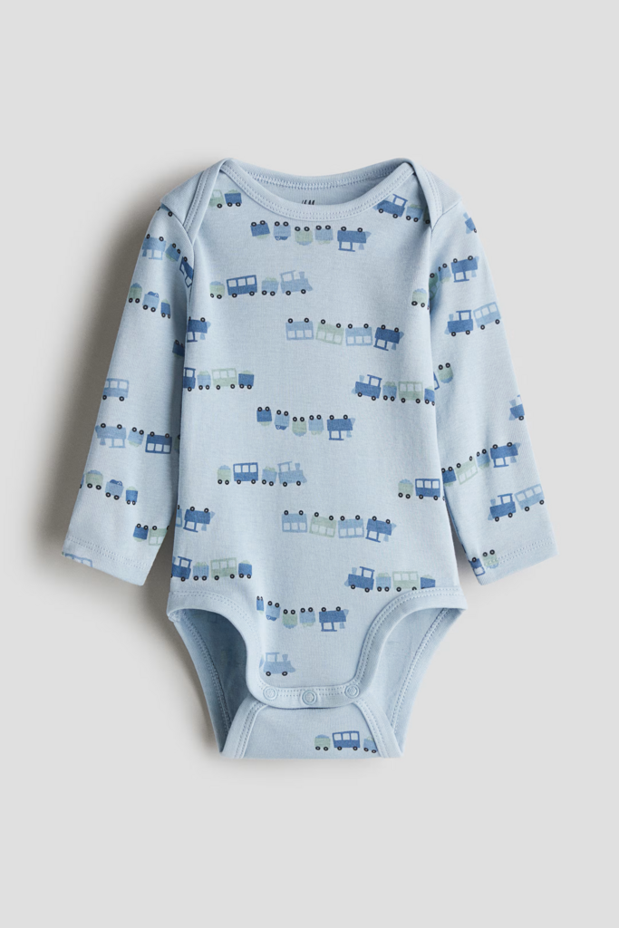 Боді з круглим коміром та принтом