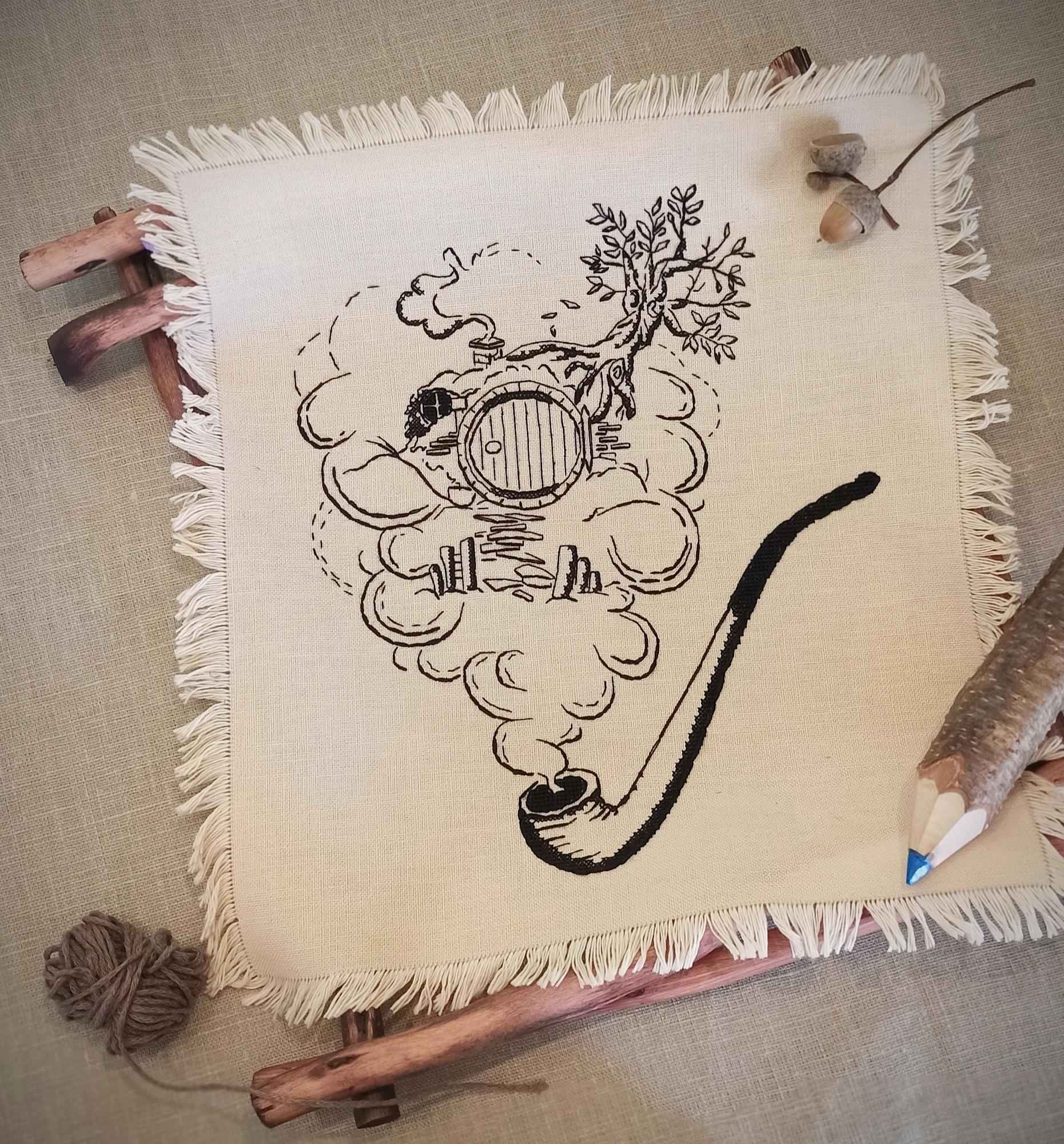 Hillside Cottage- cross stitch pattern