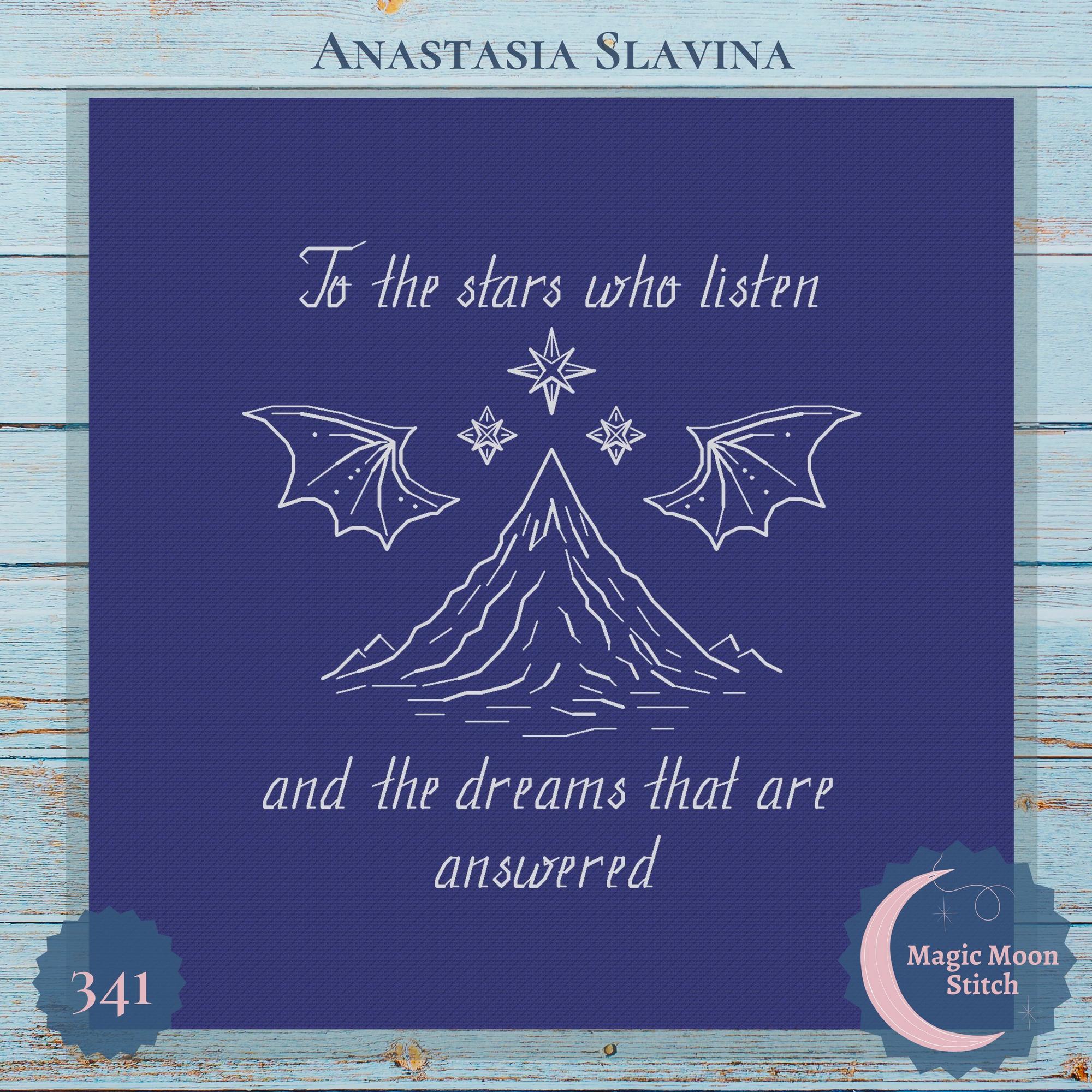 Velaris - Mountain To the stars who listen - cross stitch pattern