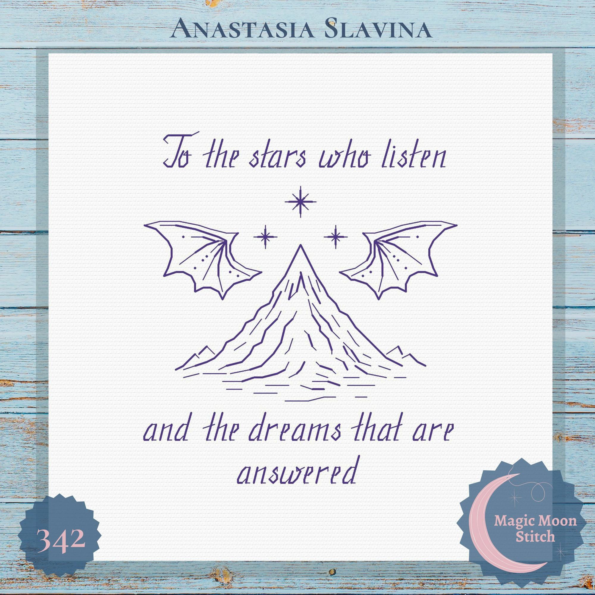 Velaris - Mountain To the stars who listen - cross stitch pattern
