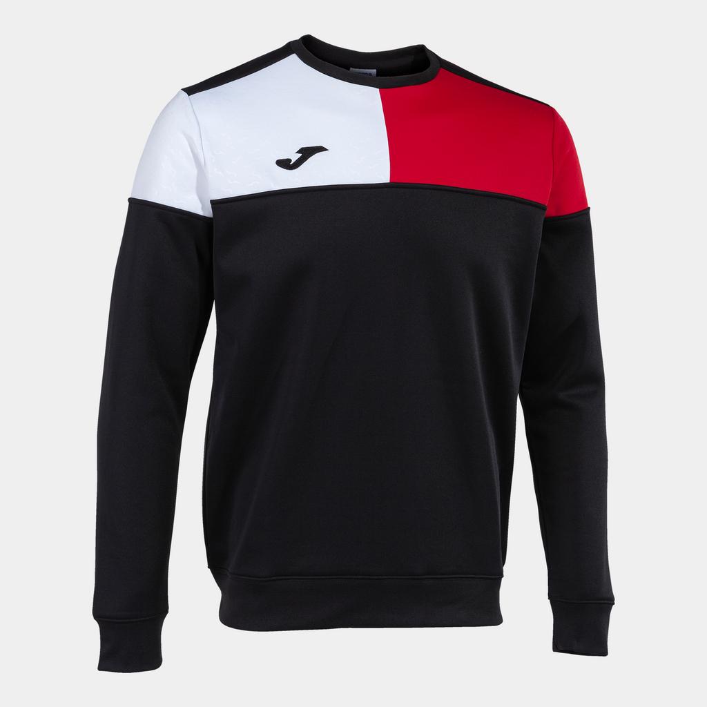 Толстовка JOMA - CREW V SWEATSHIRT BLACK RED WHITE