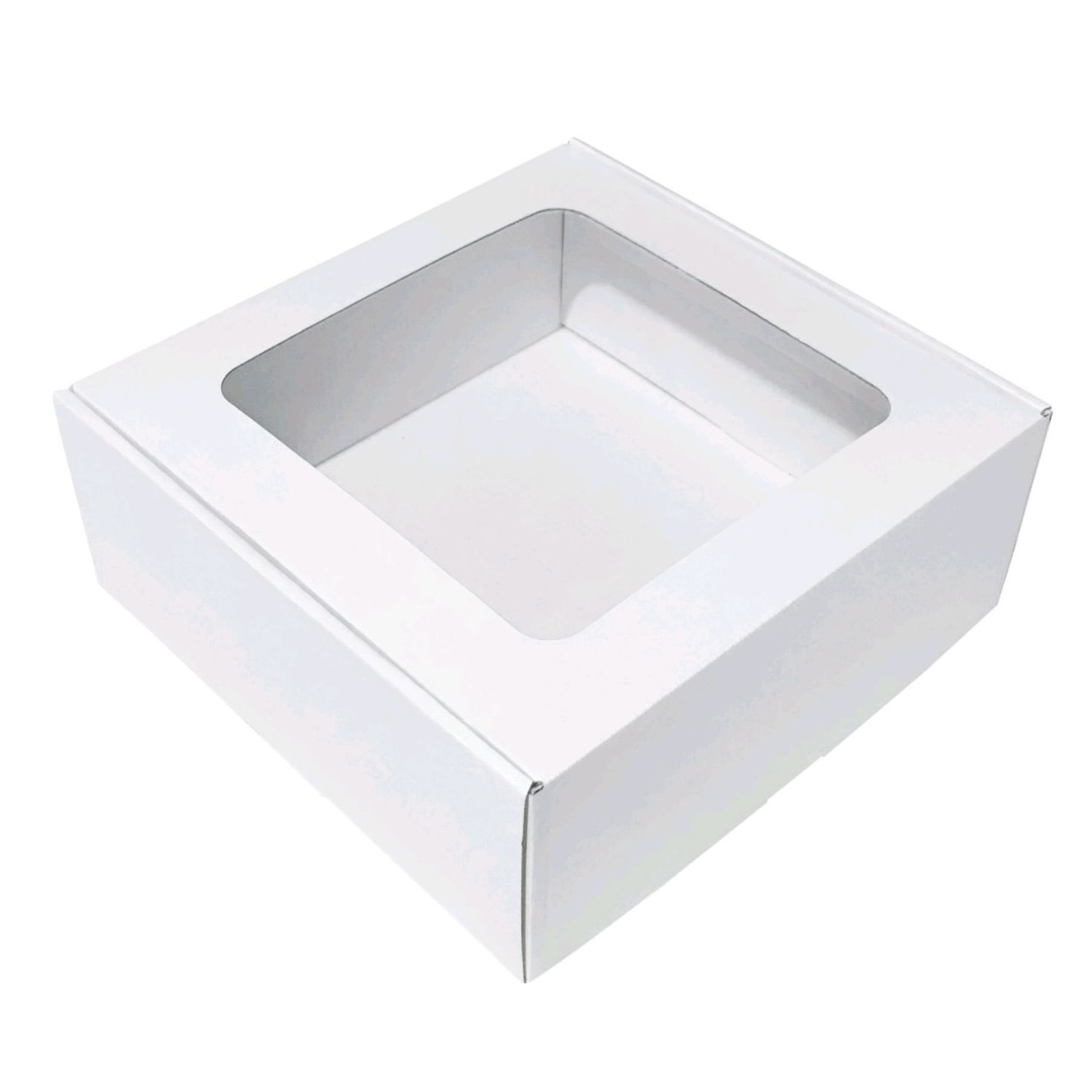 Подарочная упаковка 13*13*5 см, квадратная белая