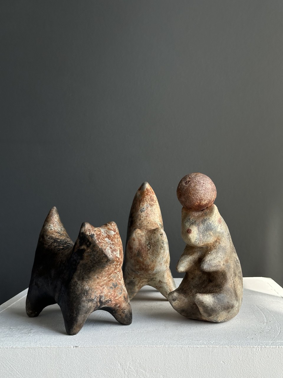 Статуэтки котиков. Восстановительный обжиг саггар