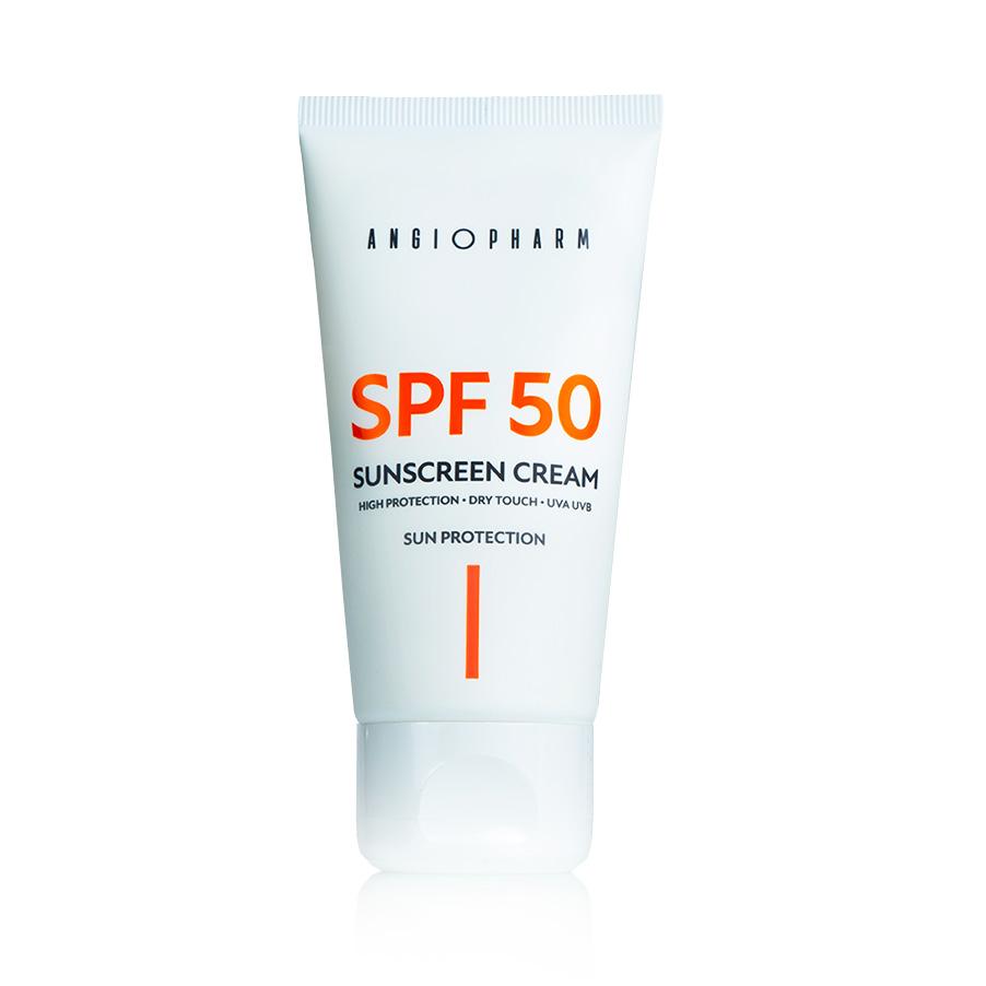 ANGIOPHARM СОЛНЦЕЗАЩИТНЫЙ КРЕМ ДЛЯ ЛИЦА SPF 50, 50 МЛ