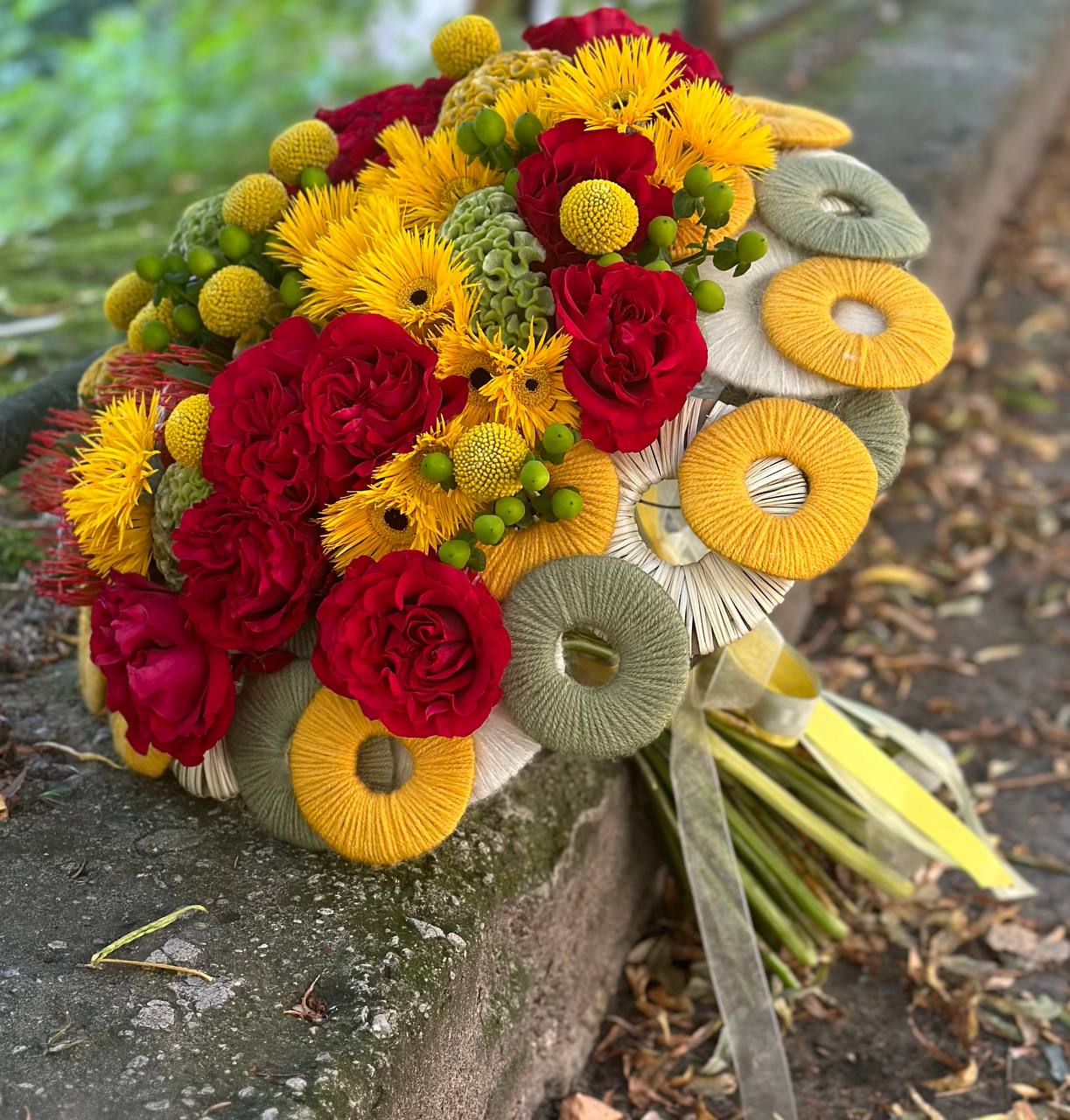 Special mix bouquet red, yellow, green