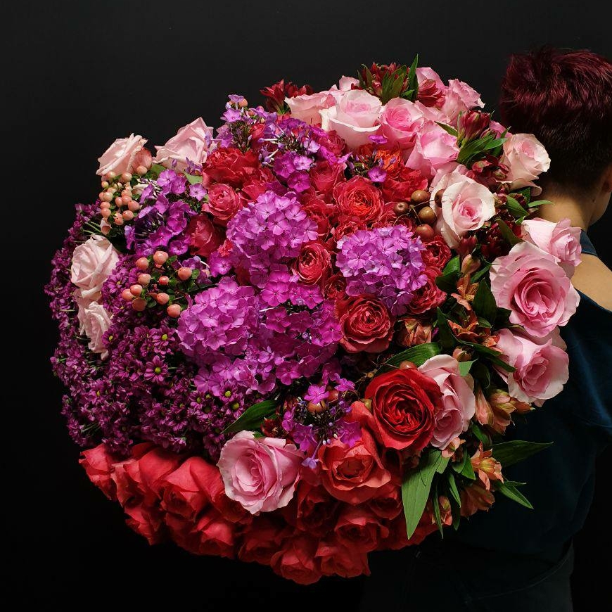 Special mix bouquet purple red and pink