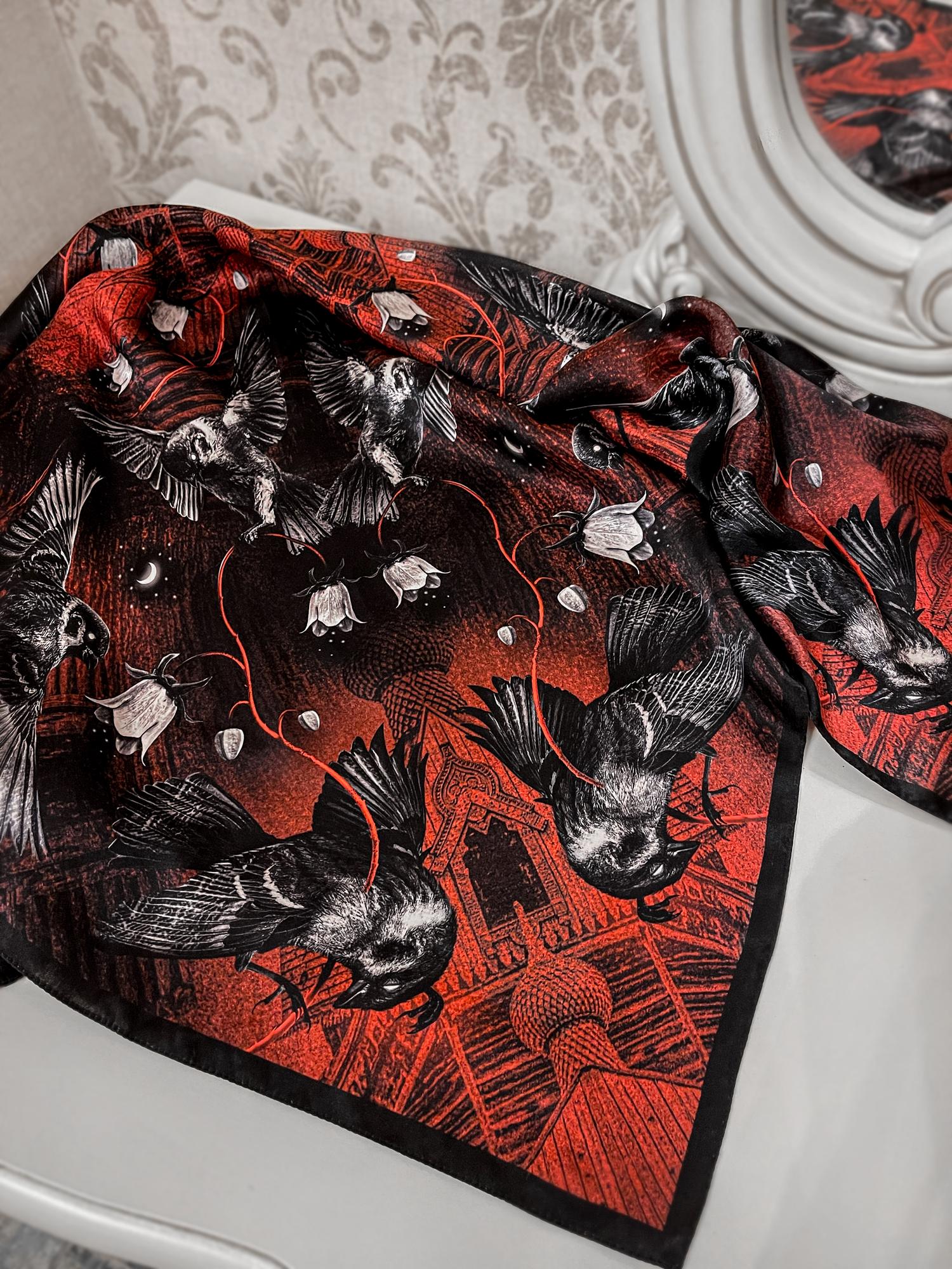 Платок "Воробушки"