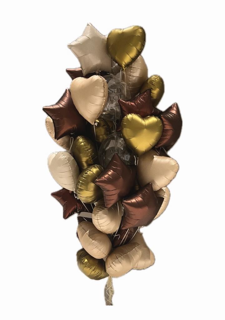 Nude/brown/beige balloon bunch