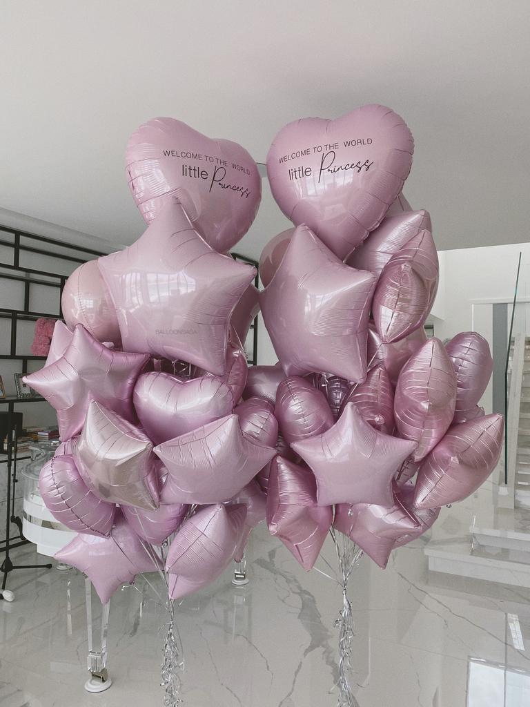 Baby pink balloon bunch