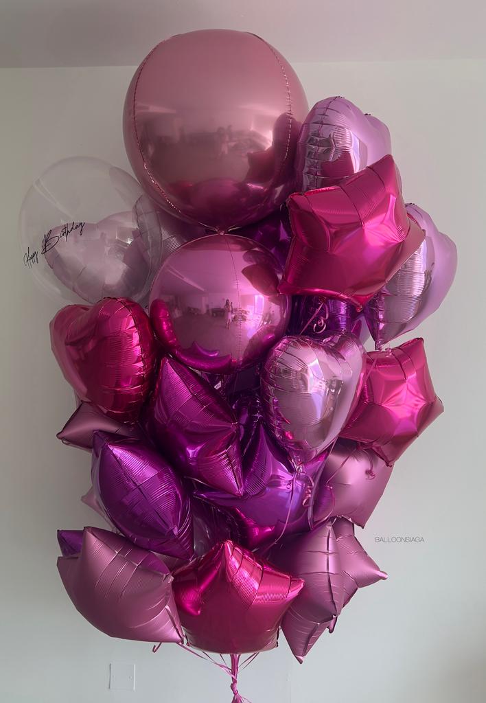 Hot Pink Balloon Bunch