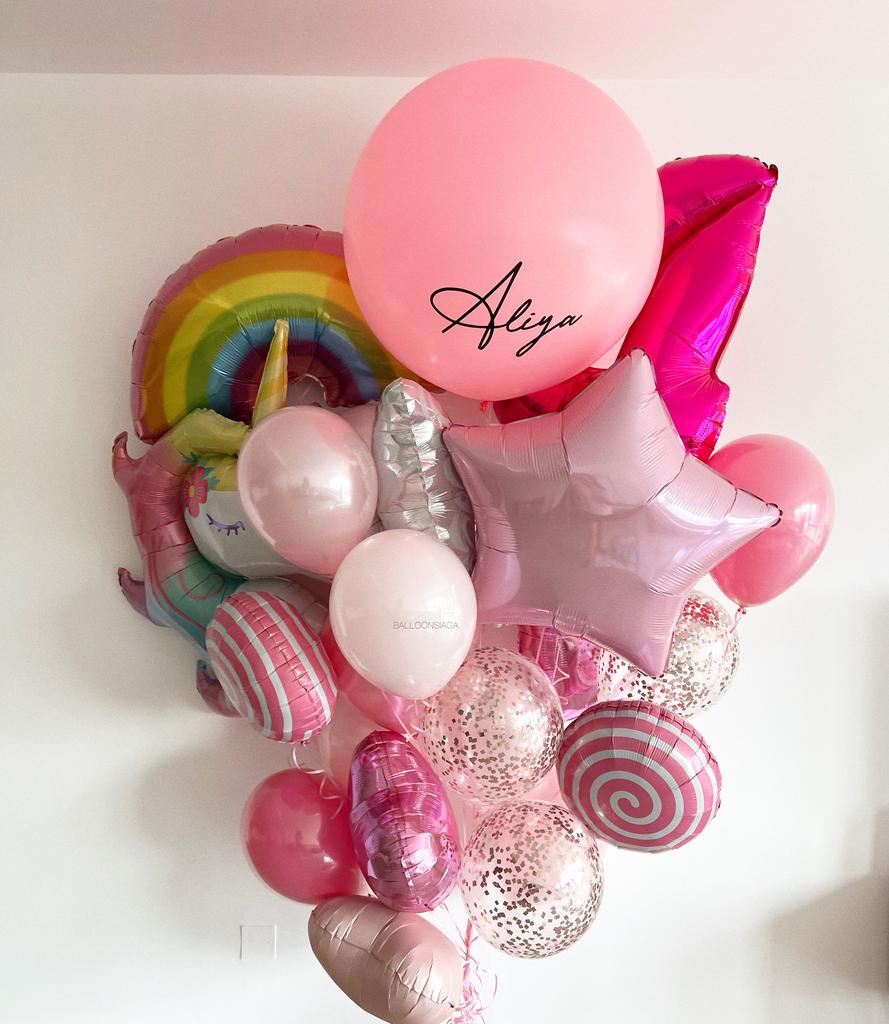 Rainbow ballon bunch