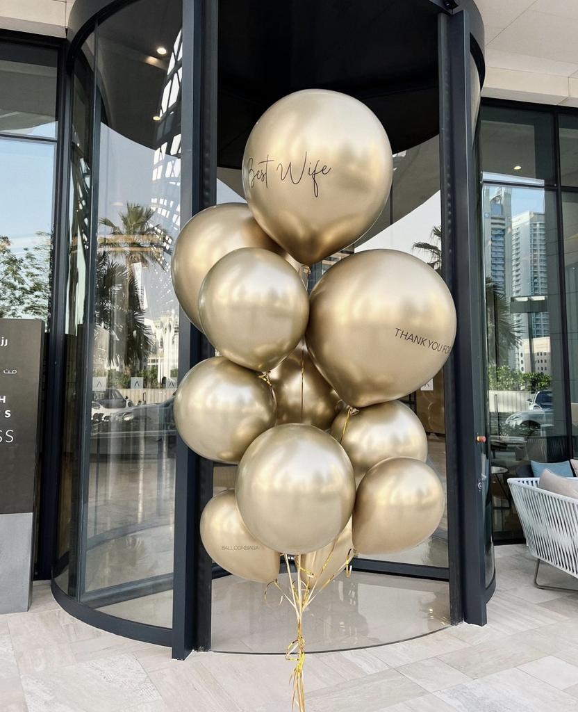 Golden Balloon Bunch