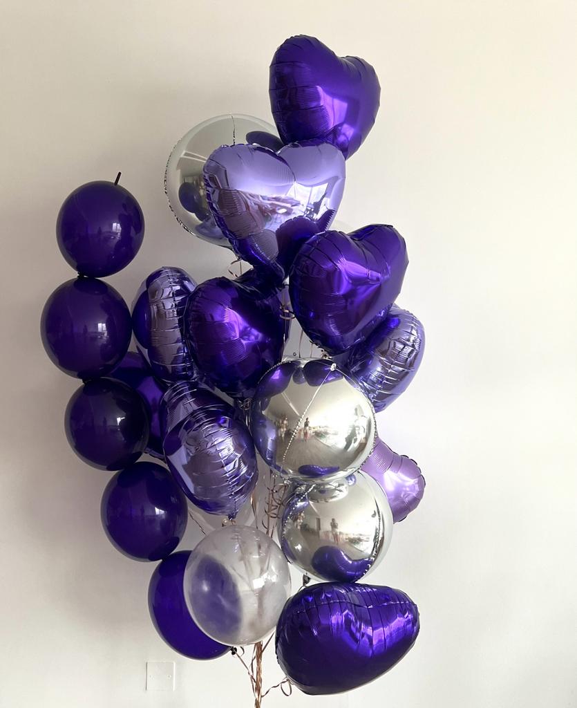 Ultraviolet balloon bunch