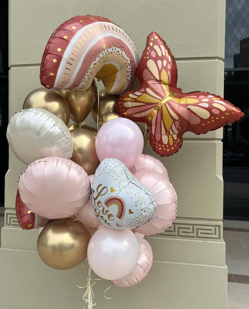 Boho Butterfly Balloon Bunch