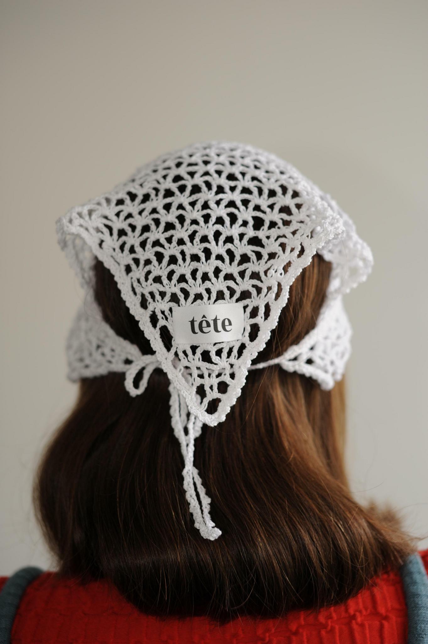 White crochet kerchief