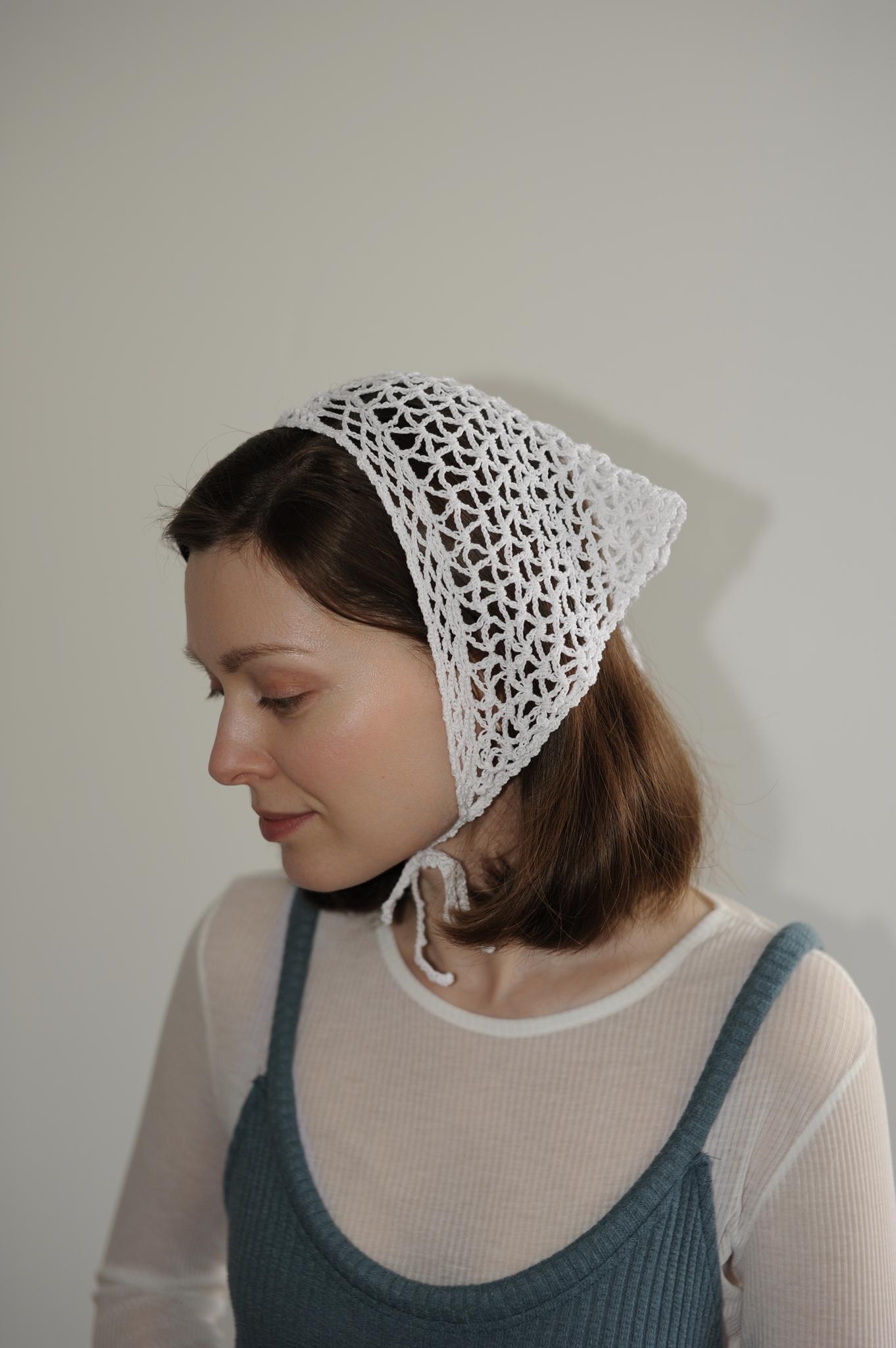 White crochet kerchief