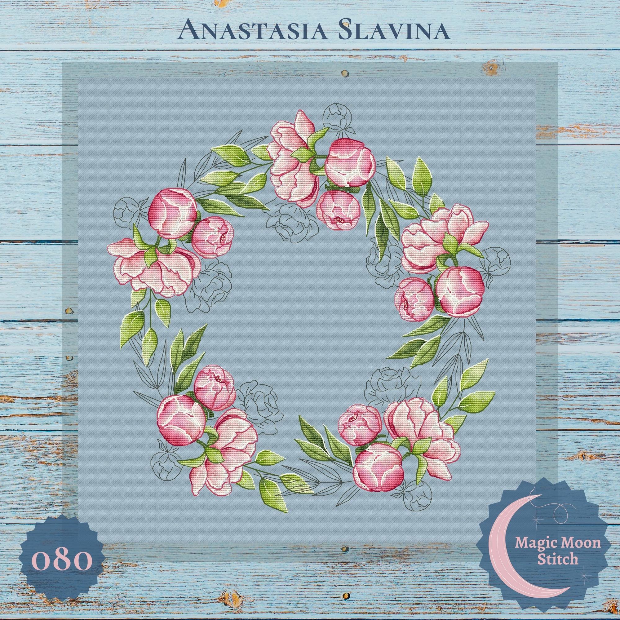 Вінок з півоніями