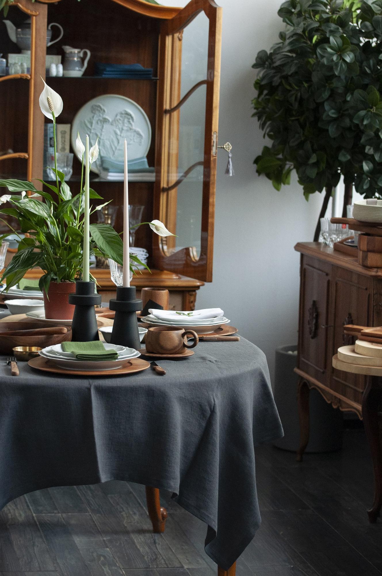 Скатерть из умягченного льна Гроза