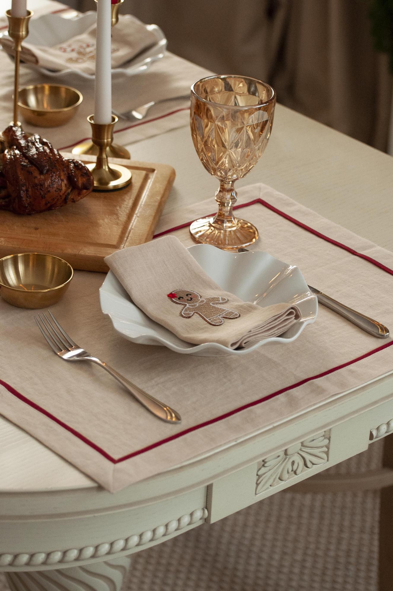 Плейсмат оттенок Песок  с кантом