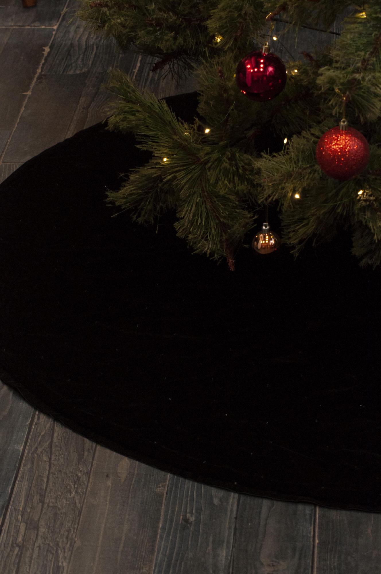 Юбка под елку Черный бархат