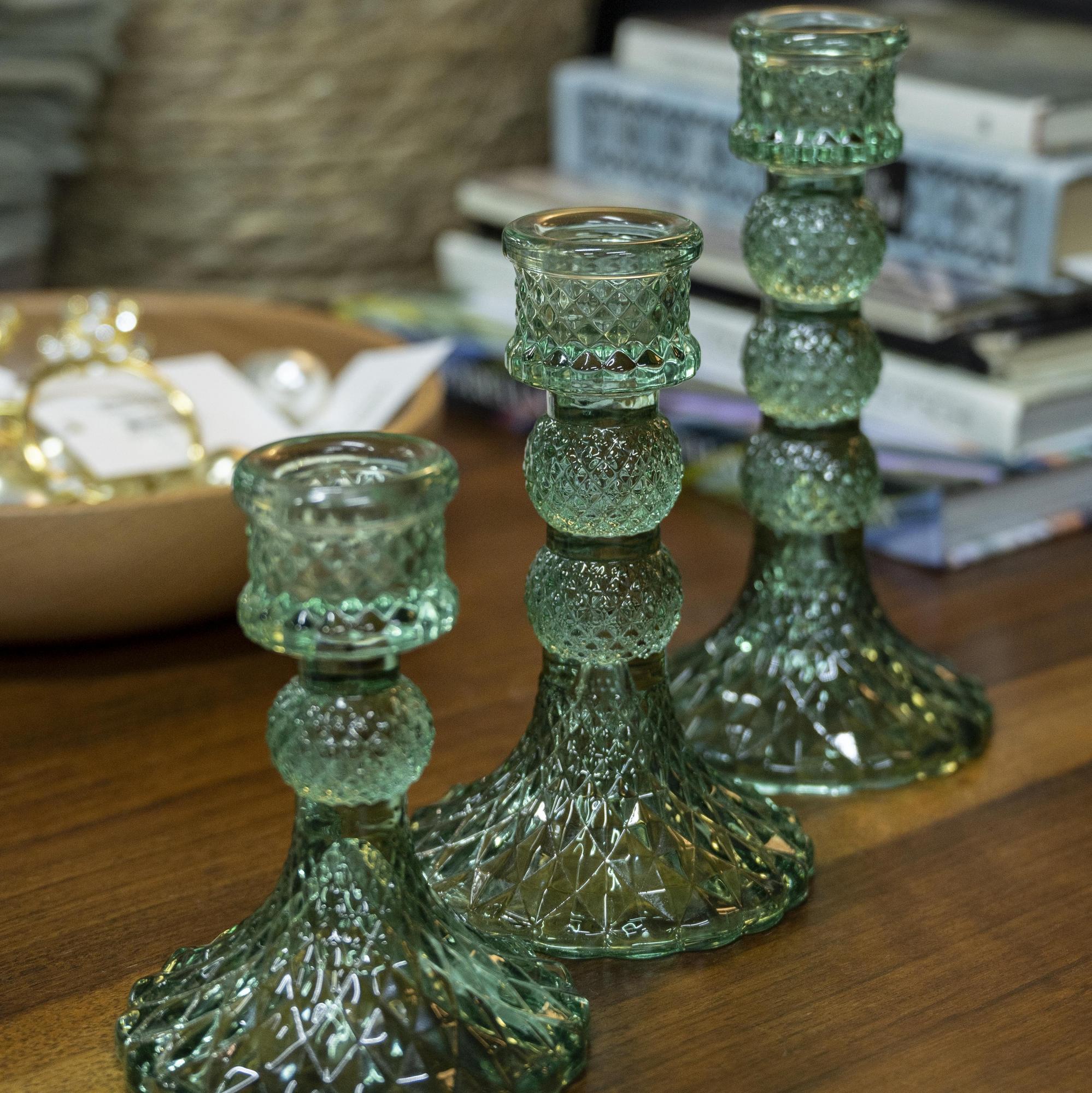 Подсвечники стеклянные 3шт