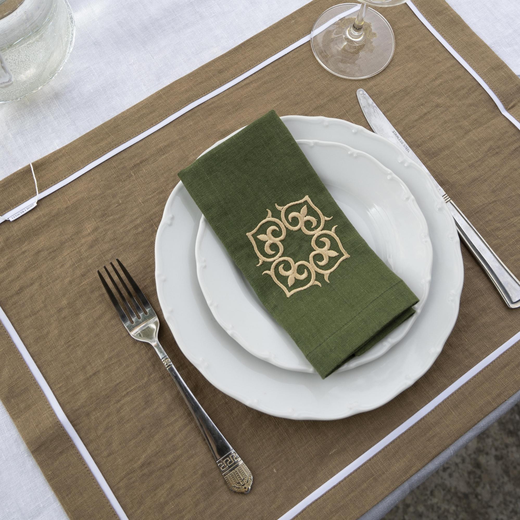 Плейсмат оттенок Сахара  с кантом