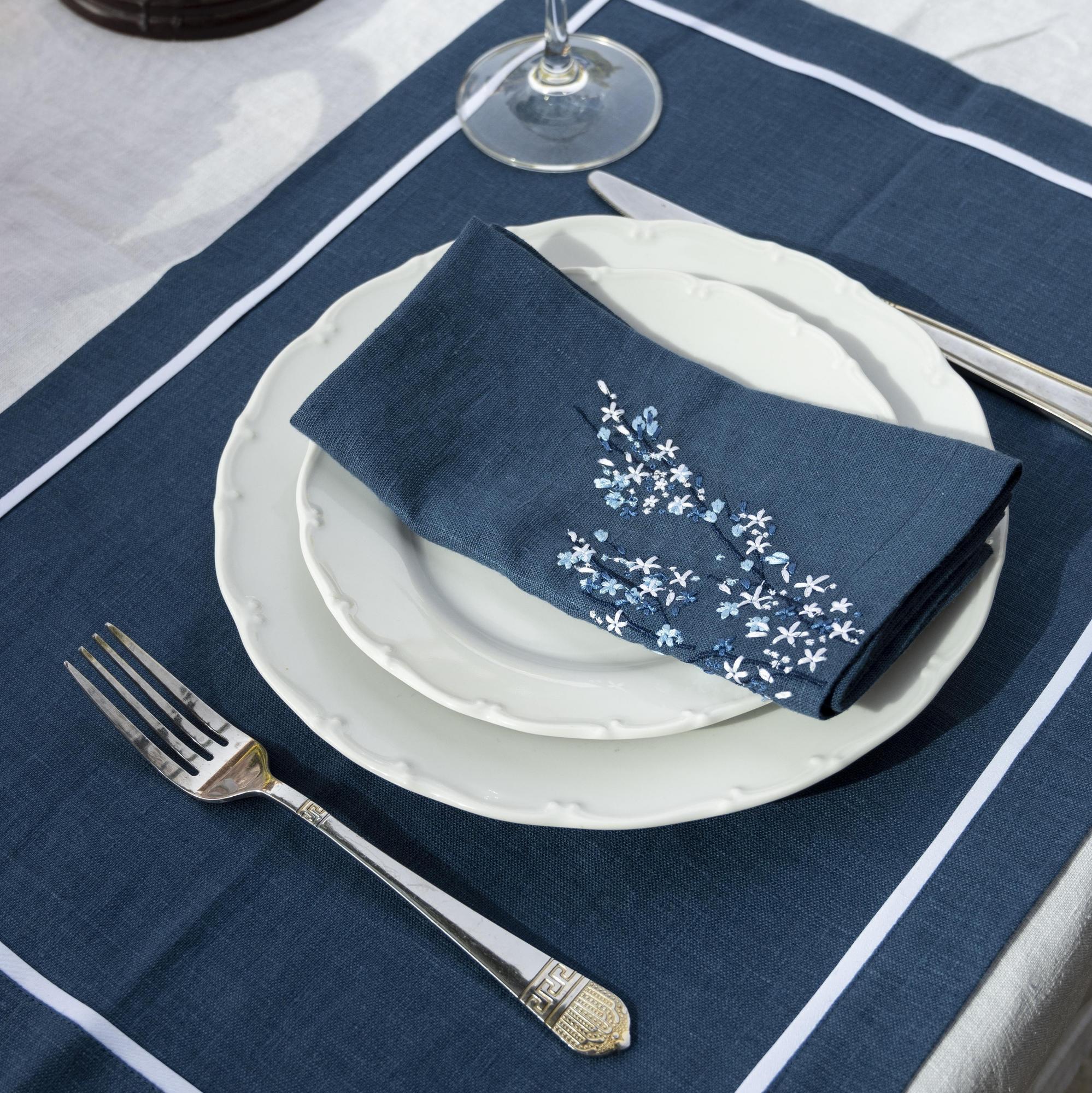 Плейсмат оттенок Океан  с кантом