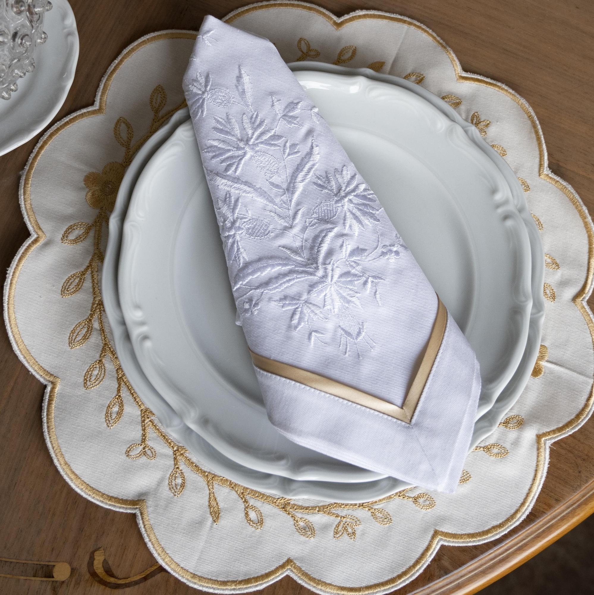 Плейсмат айвори "Цветы"