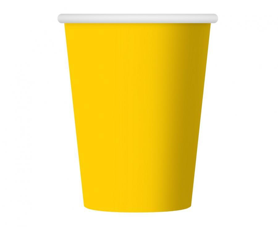 Glāzītes dzeltenas, 250 ml, 6 gab