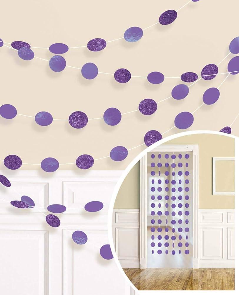 Karināmas dekorācijas violetas spīdīgas, 6 gab