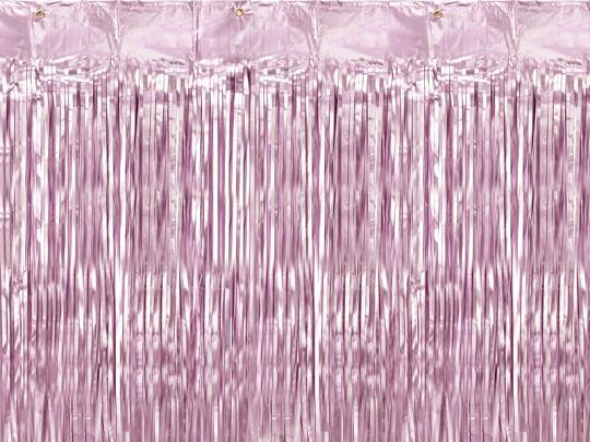 Rozā folija aizkari, 90 x 250 cm