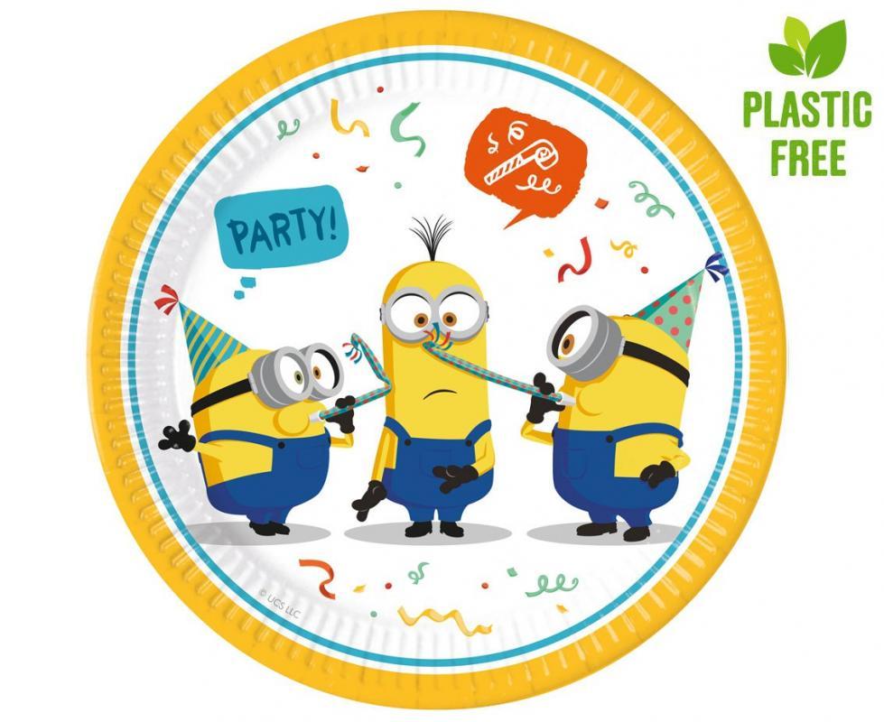 Šķīvji "Minioni, Rise of Guru" 23 cm, 8 gab