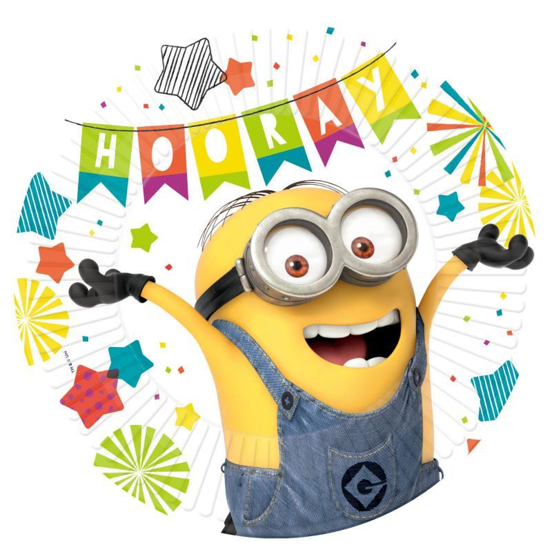 Šķīvji "Minioni" 23 cm, 8 gab