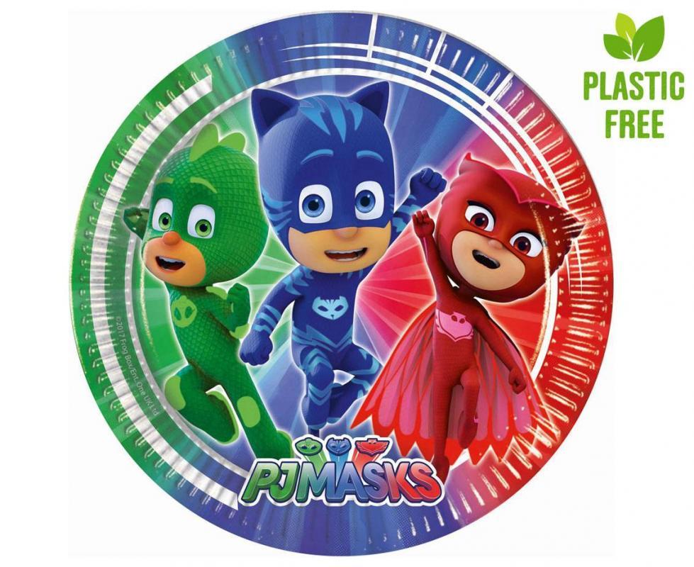Šķīvji "PJ Masks" 23 cm, 8 gab
