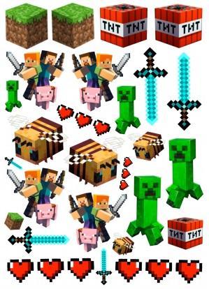 Uzlīmes "Minecraft" 27 gab