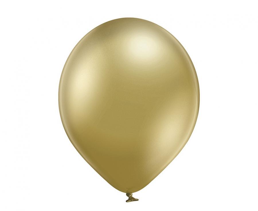 Hromēts lateksa balons zelta, 1 gab