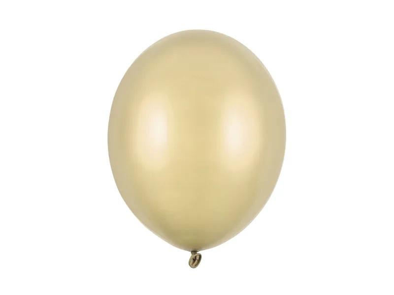 Perlamutra lateksa balons zelta, 1 gab