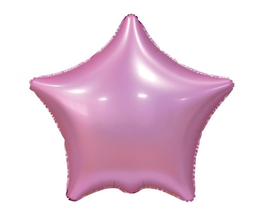 Folijas balons "Zvaigzne" rozā, 45 cm