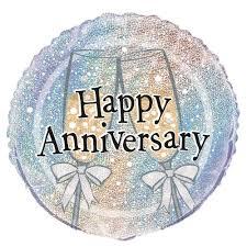Folijas balons "Happy Anniversary", 45 cm