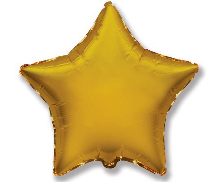 Folijas balons "Zvaigzne" zelta 45 cm