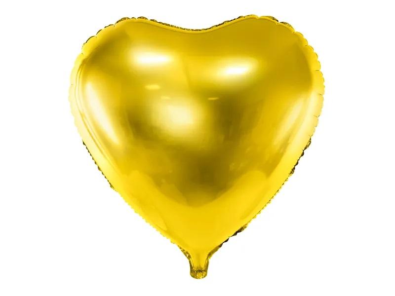 Folijas balons "Sirds" zelta 61 cm