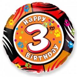Folija balons ar ciparu 3, 45 cm