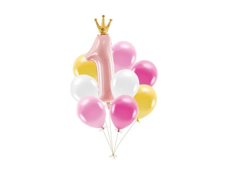 Balonu komplekts "Girl's First BDay", 9 baloni