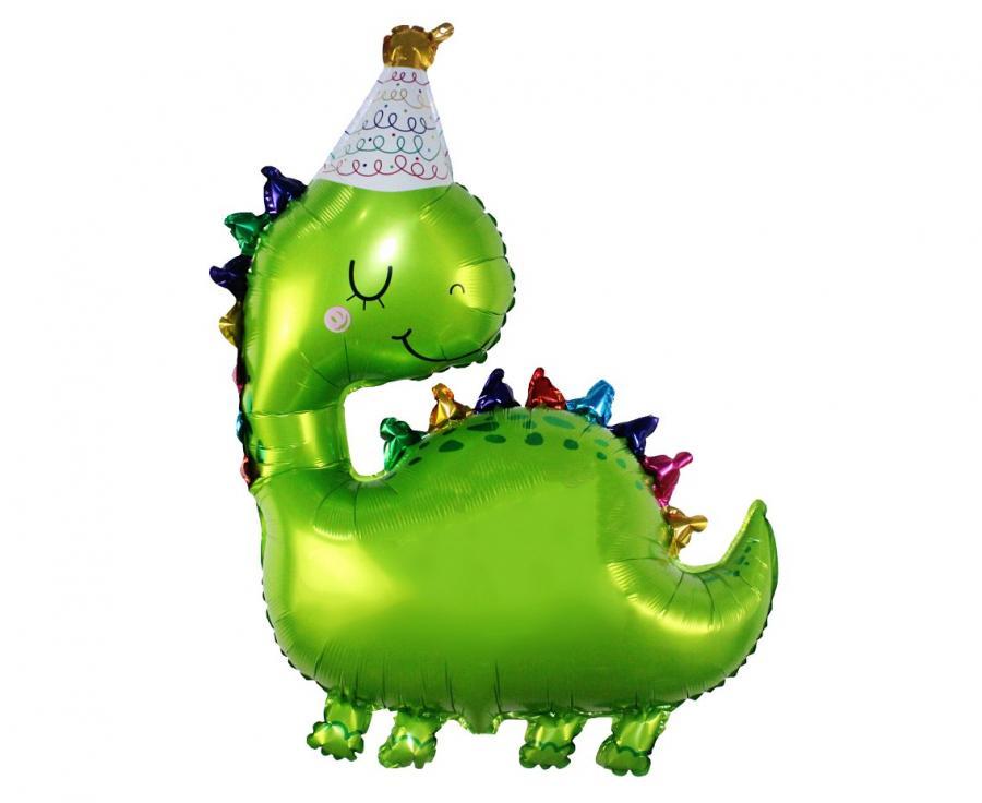 Folijas balons "Zaļais dinozauriņš ", 60 cm