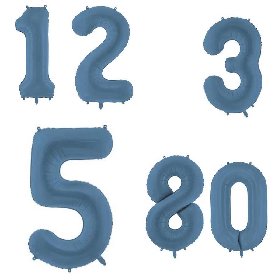 Balons tumši zils cipars, 86 cm