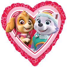 Folijas balons "Paw Patrol Love girls", 45 cm